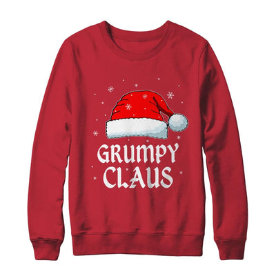 Grumpy Claus Santa Hat Christmas Gift Family Matching-T-Shirt & Sweatshirt-Crewneck Sweatshirt-Red