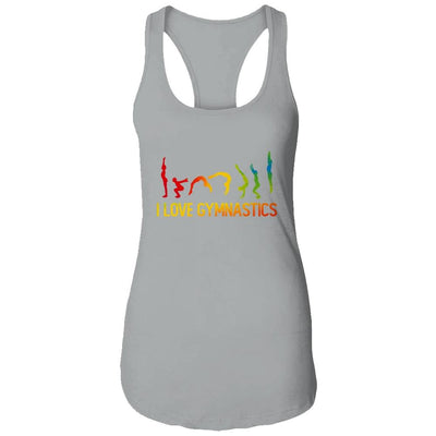 Gymnastic Floor Routine I Love Gymnastics-T-Shirt & Tank Top-Women's Ideal Racerback Tank-Heather Grey