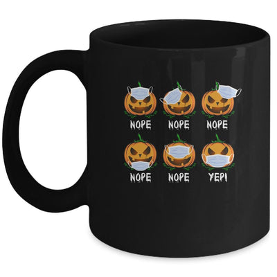 Halloween 2020 Pumpkin Wearing Mask Wrong Funny Gifts Mug-Coffee Mug-Mug-Black