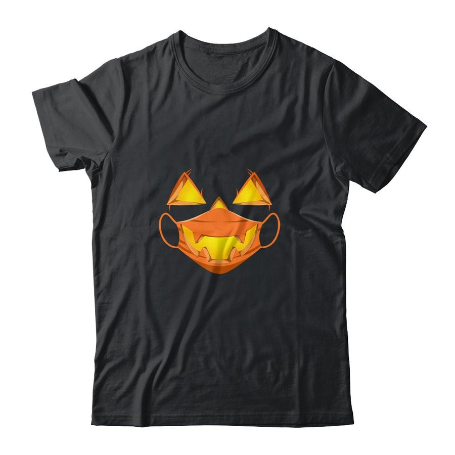 Halloween Tee Mask Costume Scary Pumpkin-T-Shirt & Sweatshirt-Classic T-Shirt-Black