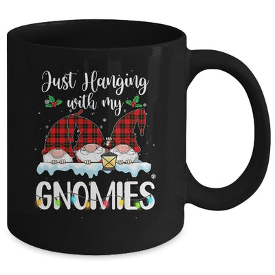 Hanging With My Gnomies Christmas Santa Gnome Xmas Tree Mug-Coffee Mug-Mug-Black