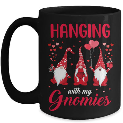 Hanging With My Gnomies Funny Valentines Day Mug-Coffee Mug-Mug-Black
