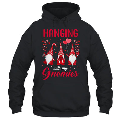 Hanging With My Gnomies Funny Valentines Day-T-Shirt & Tank Top-Pullover Hoodie-Black