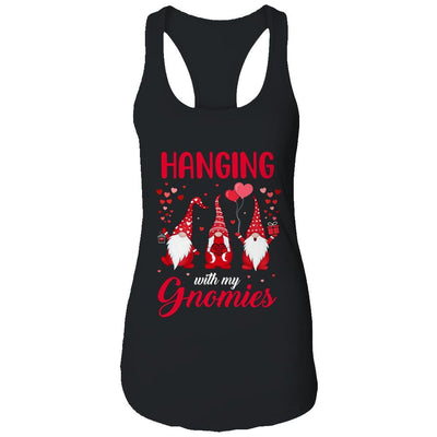 Hanging With My Gnomies Funny Valentines Day-T-Shirt & Tank Top-Women's Ideal Racerback Tank-Black