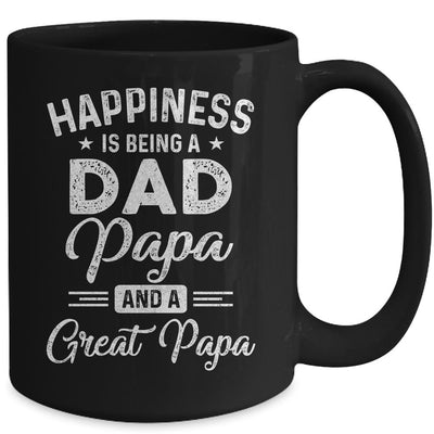 Happiness Is Being A Dad Papa And Great Papa Mug-Coffee Mug-