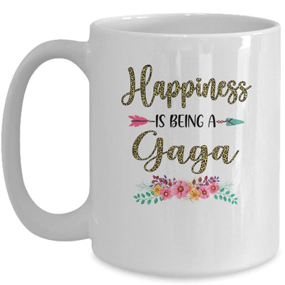 Happiness Is Being A Gaga For Women Leopard Mothers Day Mug-Coffee Mug-Mug-White