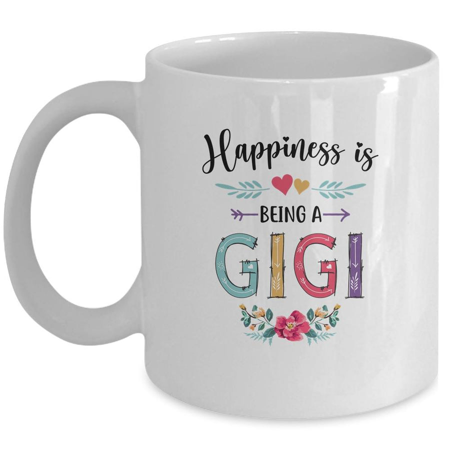 Happiness Is Being A Gigi For The First Time Mothers Day Mug-Coffee Mug-Mug-White