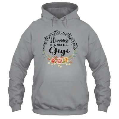 Happiness Is Being A Gigi The First Time Mothers Day-T-Shirt & Hoodie-Pullover Hoodie-Sport Grey