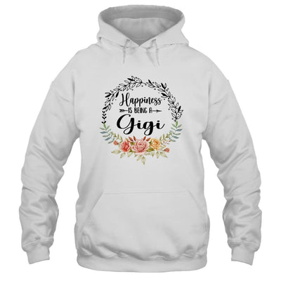 Happiness Is Being A Gigi The First Time Mothers Day-T-Shirt & Hoodie-Pullover Hoodie-White