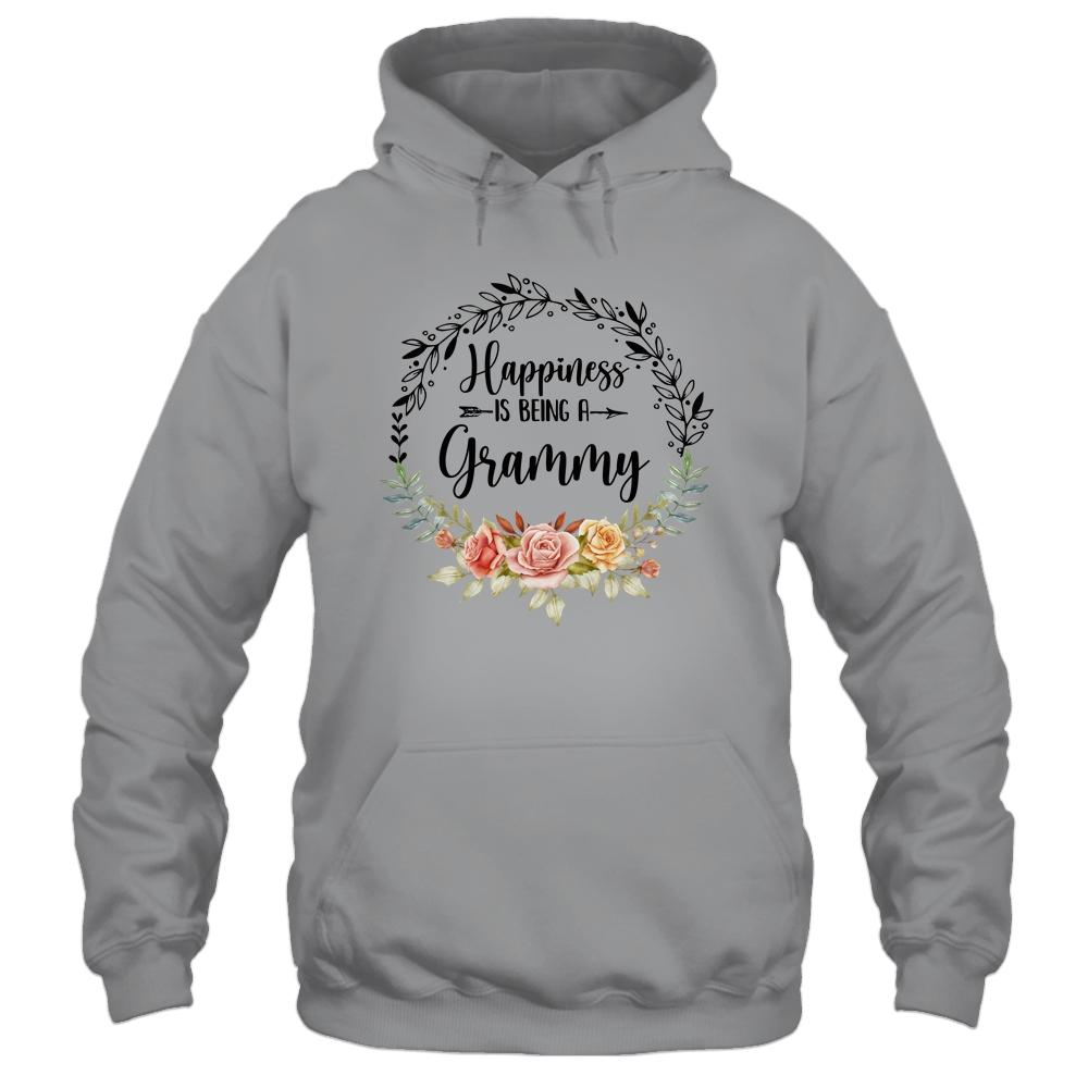 Happiness Is Being A Grammy The First Time Mothers Day-T-Shirt & Hoodie-Pullover Hoodie-Sport Grey