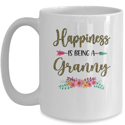 Happiness Is Being A Granny For Women Leopard Mothers Day Mug-Coffee Mug-Mug-White