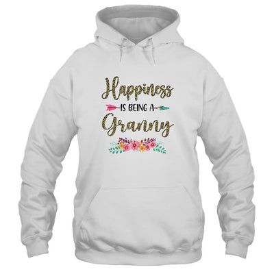 Happiness Is Being A Granny For Women Leopard Mothers Day-T-Shirt & Tank Top-Pullover Hoodie-White
