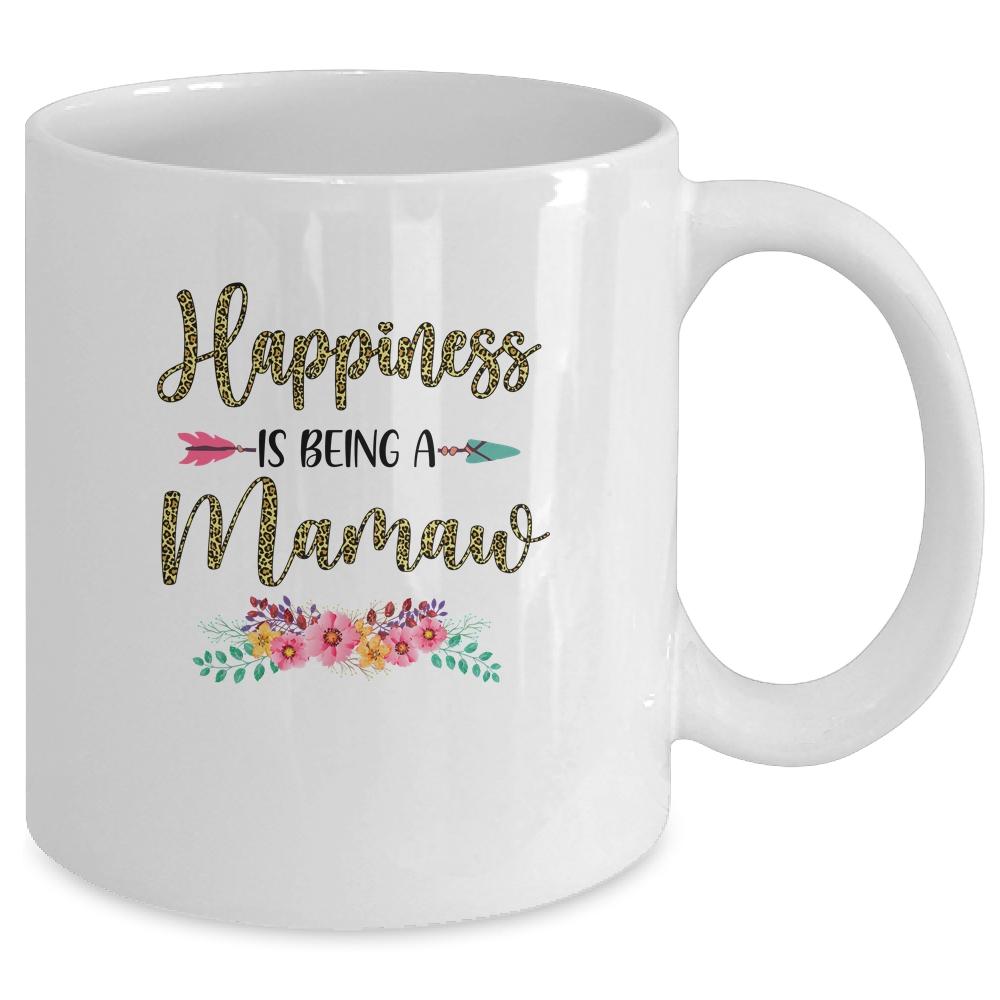 Happiness Is Being A Mamaw For Women Leopard Mothers Day Mug-Coffee Mug-