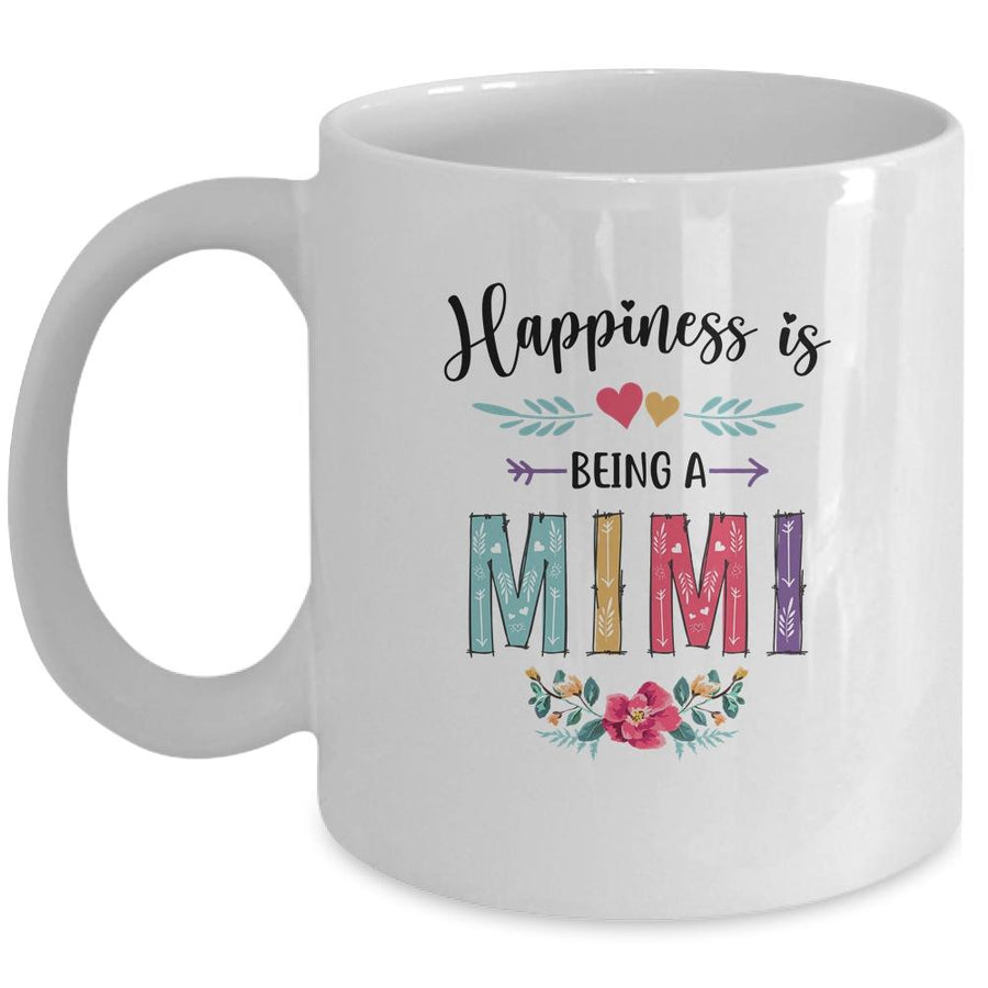 Happiness Is Being A Mimi For The First Time Mothers Day Mug-Coffee Mug-Mug-White