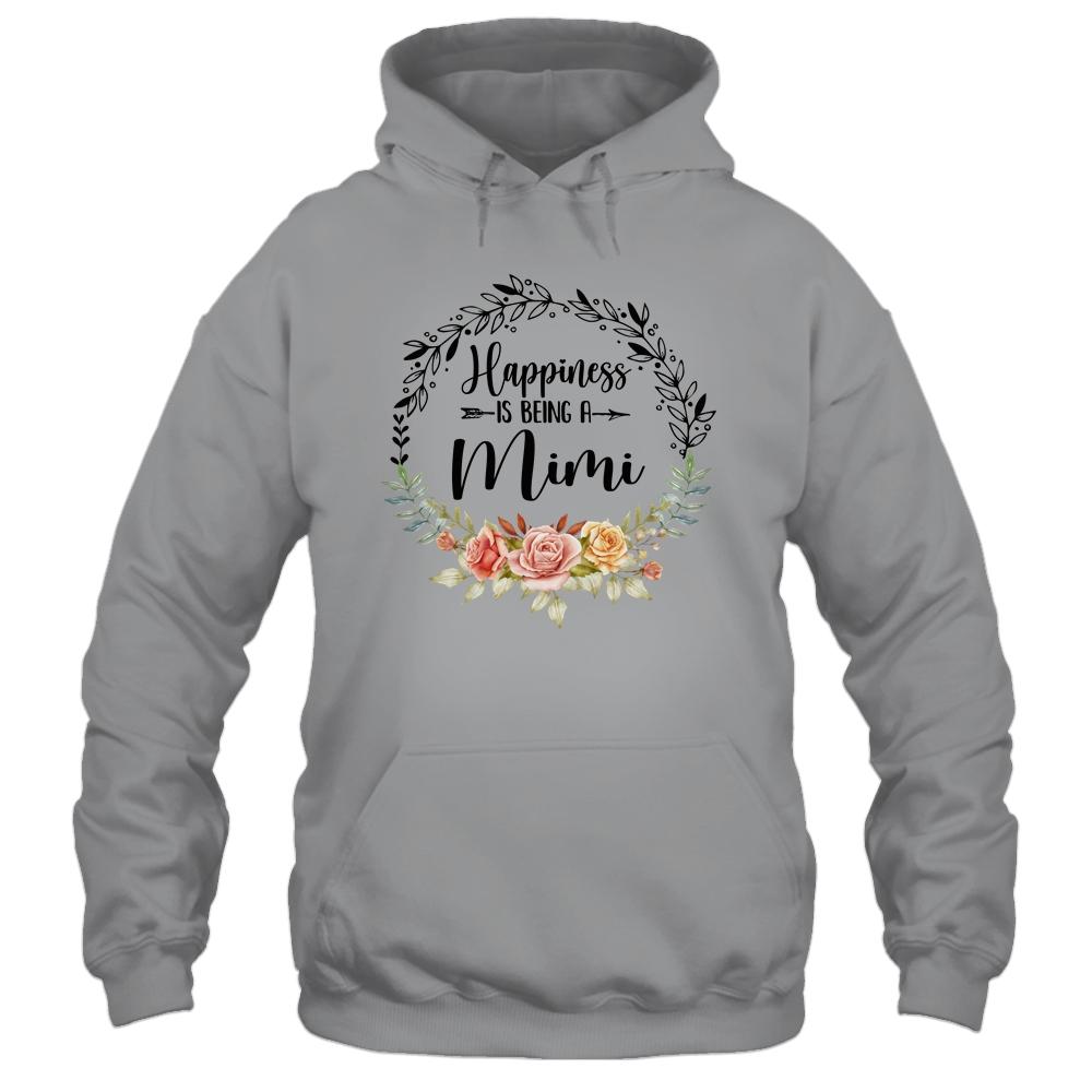 Happiness Is Being A Mimi The First Time Mothers Day-T-Shirt & Hoodie-Pullover Hoodie-Sport Grey