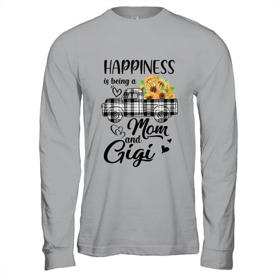 Happiness Is Being A Mom And Gigi Sunflower-T-Shirt & Hoodie-Long Sleeve T-Shirt-Sport Grey