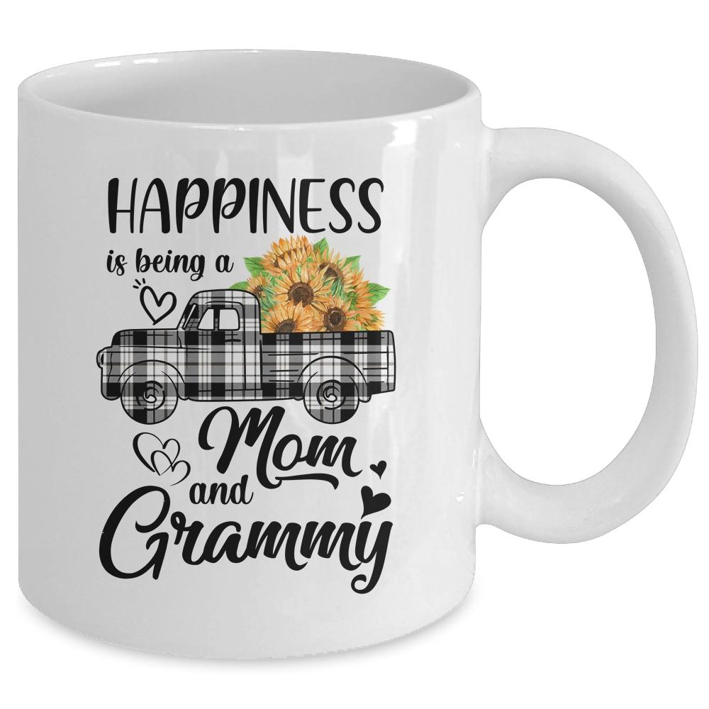 Happiness Is Being A Mom And Grammy Sunflower Mug-Coffee Mug-