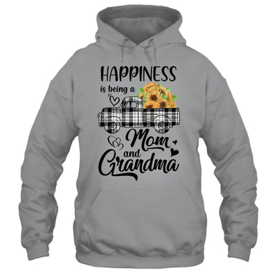 Happiness Is Being A Mom And Grandma Sunflower-T-Shirt & Hoodie-Pullover Hoodie-Sport Grey