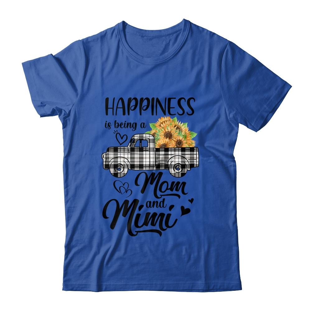 Happiness Is Being A Mom And Mimi Sunflower-T-Shirt & Hoodie-Classic T-Shirt-Royal