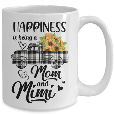 Happiness Is Being A Mom And Mimi Sunflower Mug-Coffee Mug-