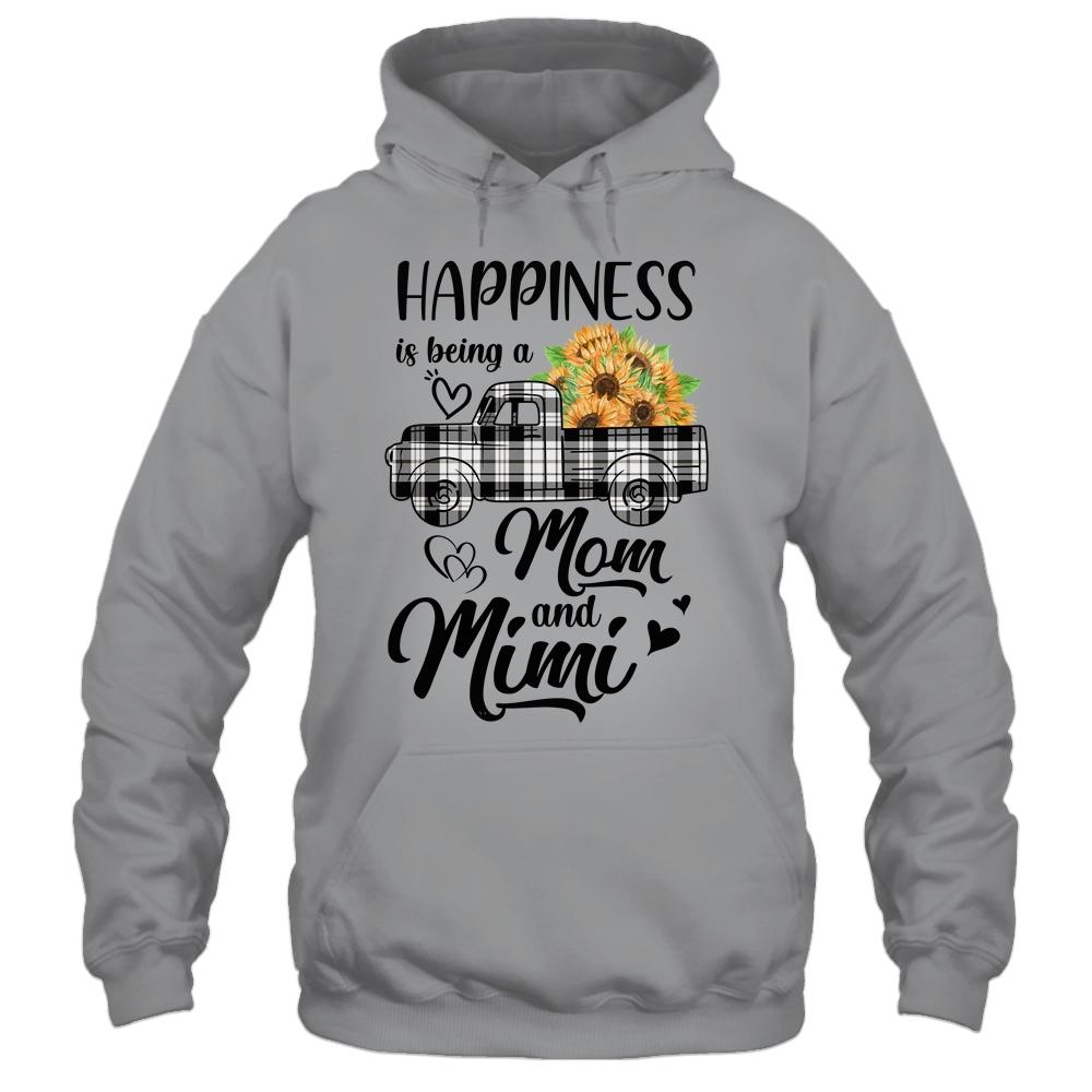 Happiness Is Being A Mom And Mimi Sunflower-T-Shirt & Hoodie-Pullover Hoodie-Sport Grey