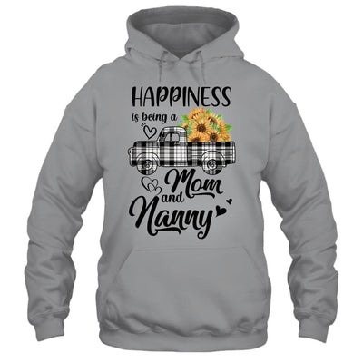 Happiness Is Being A Mom And Nanny Sunflower-T-Shirt & Hoodie-Pullover Hoodie-Sport Grey