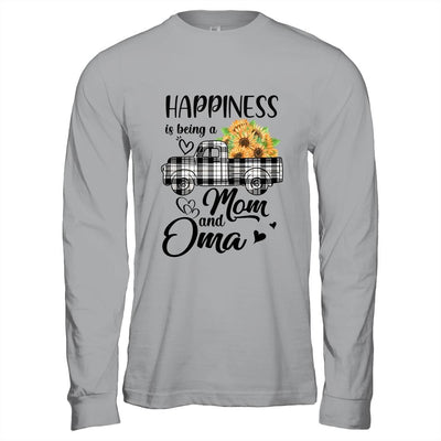 Happiness Is Being A Mom And Oma Sunflower-T-Shirt & Hoodie-Long Sleeve T-Shirt-Sport Grey
