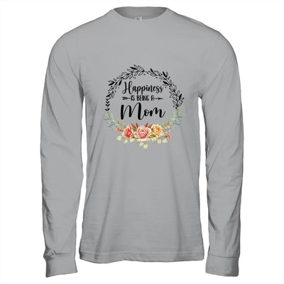 Happiness Is Being A Mom The First Time Mothers Day-T-Shirt & Hoodie-Long Sleeve T-Shirt-Sport Grey