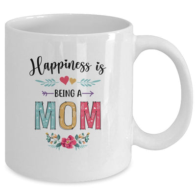 Happiness Is Being A Mom For The First Time Mothers Day Mug-Coffee Mug-Mug-White