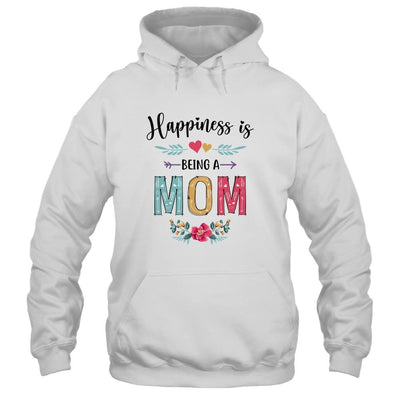 Happiness Is Being A Mom For The First Time Mothers Day-T-Shirt & Hoodie-Pullover Hoodie-White