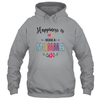 Happiness Is Being A Momma For The First Time Mothers Day-T-Shirt & Hoodie-Pullover Hoodie-Sport Grey