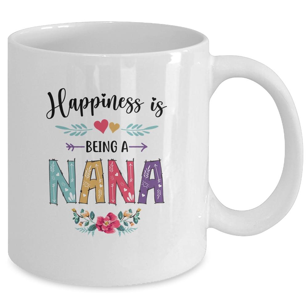 Happiness Is Being A Nana For The First Time Mothers Day Mug-Coffee Mug-Mug-White