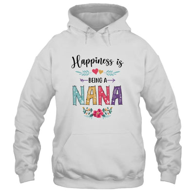 Happiness Is Being A Nana For The First Time Mothers Day-T-Shirt & Hoodie-Pullover Hoodie-White