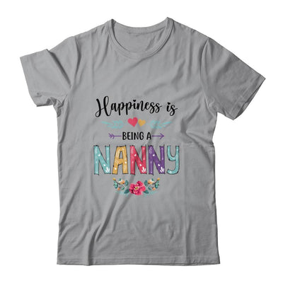 Happiness Is Being A Nanny For The First Time Mothers Day-T-Shirt & Hoodie-Classic T-Shirt-Sport Grey