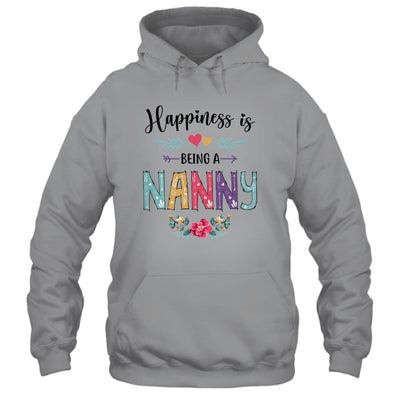 Happiness Is Being A Nanny For The First Time Mothers Day-T-Shirt & Hoodie-Pullover Hoodie-Sport Grey