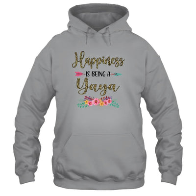Happiness Is Being A Yaya For Women Leopard Mothers Day-T-Shirt & Tank Top-Pullover Hoodie-Sport Grey