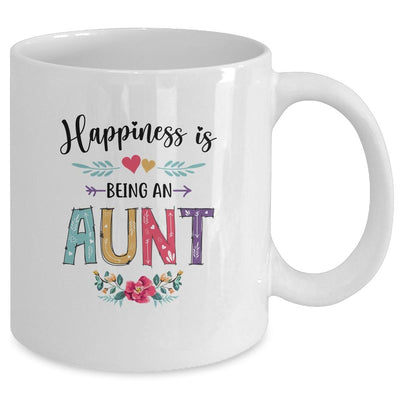 Happiness Is Being An Aunt For The First Time Mothers Day Mug-Coffee Mug-Mug-White