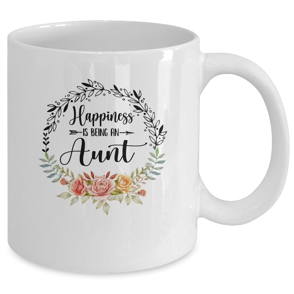 Happiness Is Being An Aunt The First Time Mothers Day Mug-Coffee Mug-