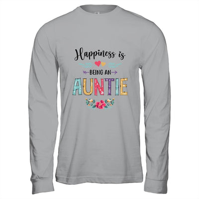 Happiness Is Being An Auntie For The First Time Mothers Day-T-Shirt & Hoodie-Long Sleeve T-Shirt-Sport Grey
