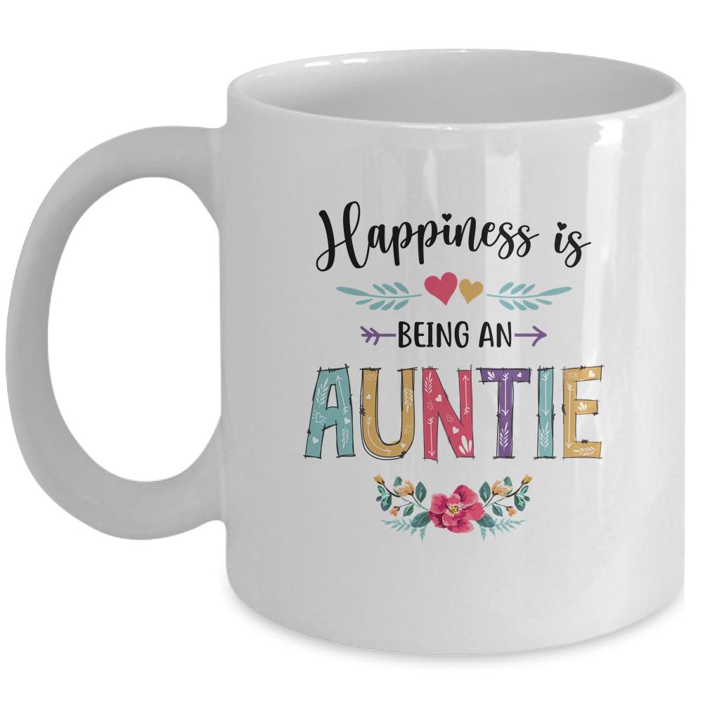 Happiness Is Being An Auntie For The First Time Mothers Day Mug