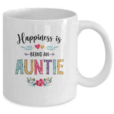Happiness Is Being An Auntie For The First Time Mothers Day Mug-Coffee Mug-Mug-White