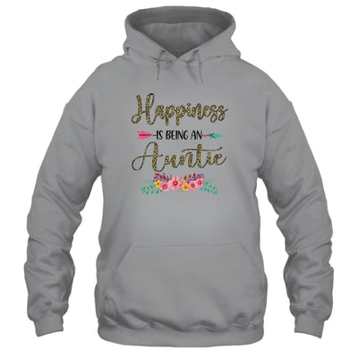 Happiness Is Being An Auntie For Women Leopard Mothers Day-T-Shirt & Tank Top-Pullover Hoodie-Sport Grey