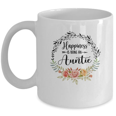 Happiness Is Being An Auntie The First Time Mothers Day Mug-Coffee Mug-Mug-White