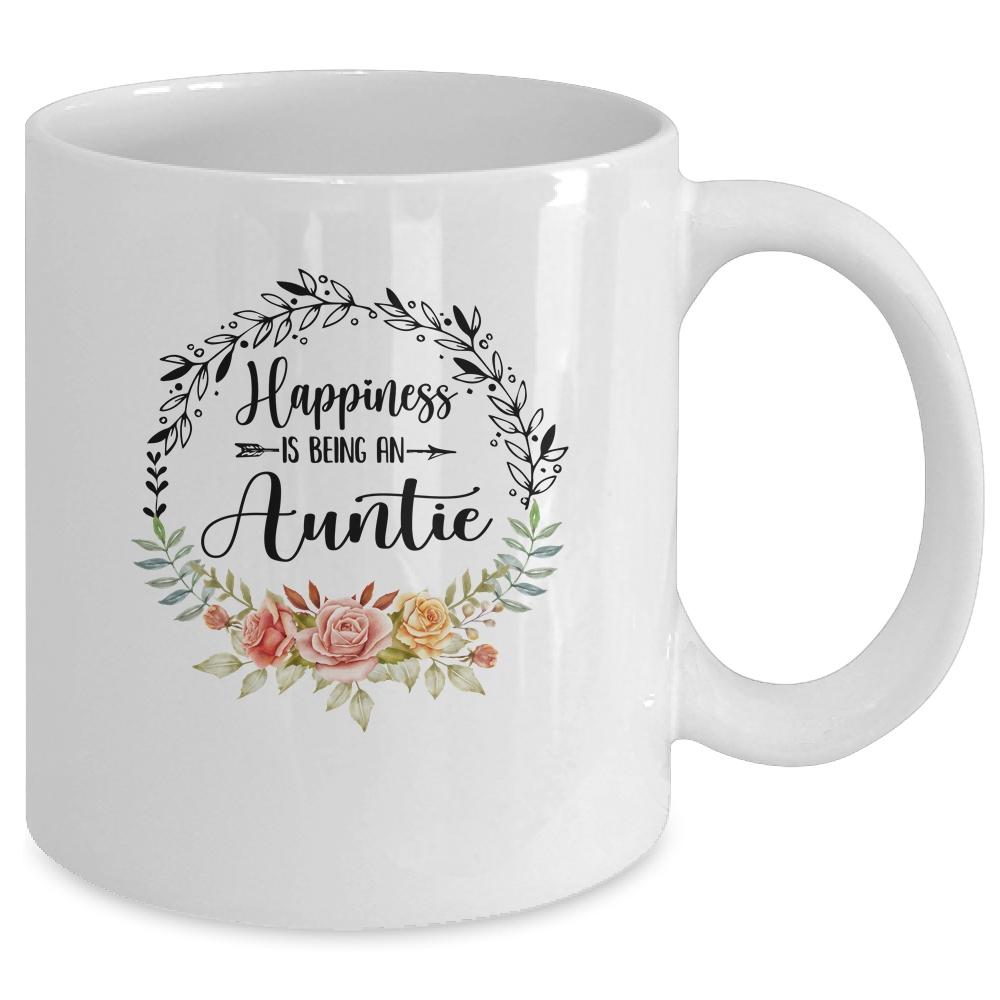 Happiness Is Being An Auntie The First Time Mothers Day Mug-Coffee Mug-