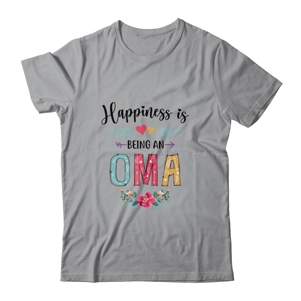Happiness Is Being An Oma For The First Time Mothers Day-T-Shirt & Hoodie-Classic T-Shirt-Sport Grey