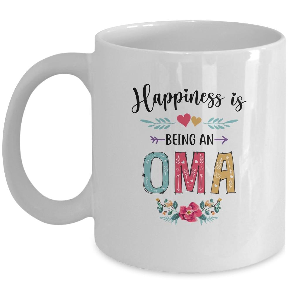 Happiness Is Being An Oma For The First Time Mothers Day Mug-Coffee Mug-Mug-White