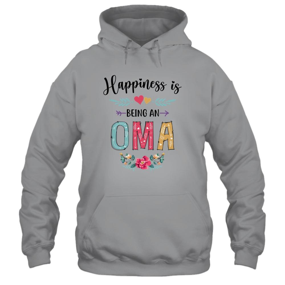 Happiness Is Being An Oma For The First Time Mothers Day-T-Shirt & Hoodie-Pullover Hoodie-Sport Grey