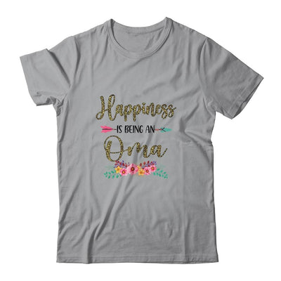 Happiness Is Being An Oma For Women Leopard Mothers Day-T-Shirt & Tank Top-Classic T-Shirt-Sport Grey