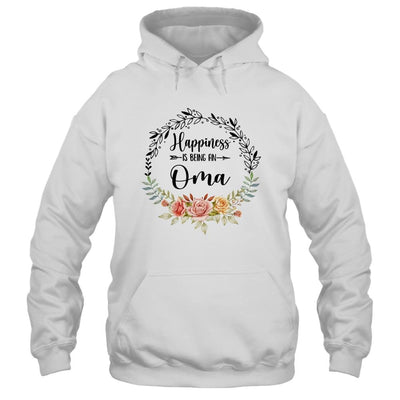 Happiness Is Being An Oma The First Time Mothers Day-T-Shirt & Hoodie-Pullover Hoodie-White