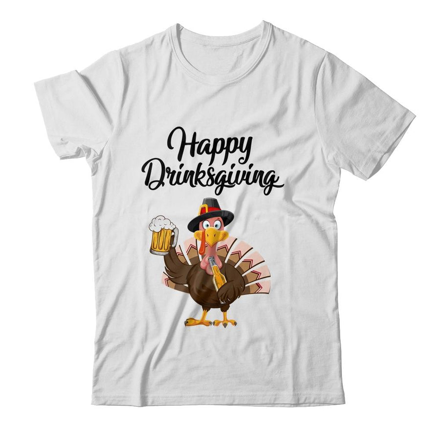 Happy Drinksgiving Dranksgiving Friendsgiving Thanksgiving-T-Shirt & Hoodie-Classic T-Shirt-White